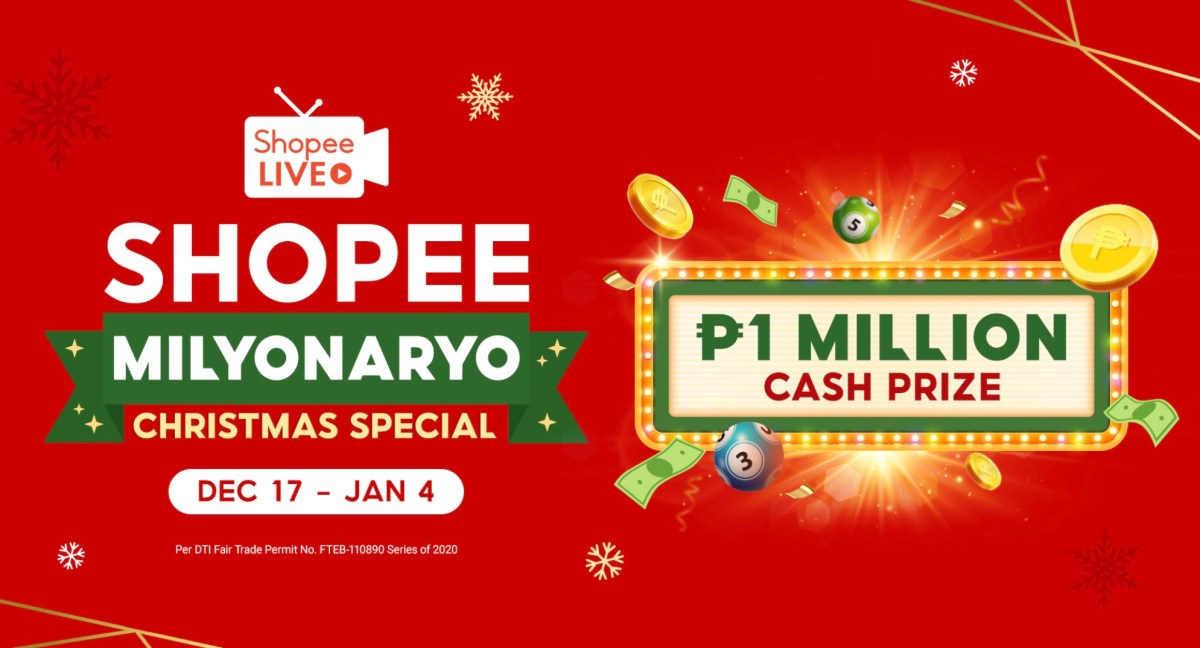 Become a millionaire with Shopee Milyonaryo’s Christmas&nbsp;Special!